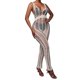 thumbnail image 4 of Txlixc Suéter de playa de mono femenino suéter de playa transparente hueco sólido cuello V sin mangas mono largo bañador bikini Txlixc  moda, 4 of 7