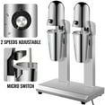 thumbnail image 5 of VEVOR Milkshake Maker, Double-Head Milkshake Machine, 560W Milkshake Mixer, Malt Maker with 800ml Cups (Stainless Steel/PC), 2-Speed Electric Milk Shake Machine, 36000RPM Drink Mixer, Stainless Steel, 5 of 9