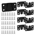 thumbnail image 1 of 10x Interlucking Flush Soporte de montaje Foto de la foto Versátiles Versátiles de muebles de superficie lisa Conector de colgantes ganchos colgantes Negro, 1 of 8