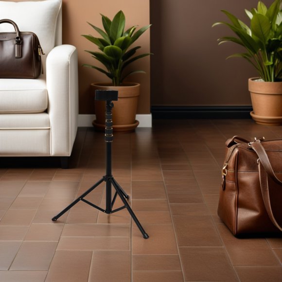 RUNROTOO Soporte De Piso Para De Pelo Metálico Con Altura Regulable Y Plegable