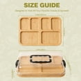 thumbnail image 5 of Bamboo Charcuterie Travel Board with Lid, Portable Cheese and Cracker Tray with Locking Compartments - 2-in-1 Snack Serving Set for Picnics, Travel, Parties - Housewarming Gift for Cheese Lovers, 5 of 9