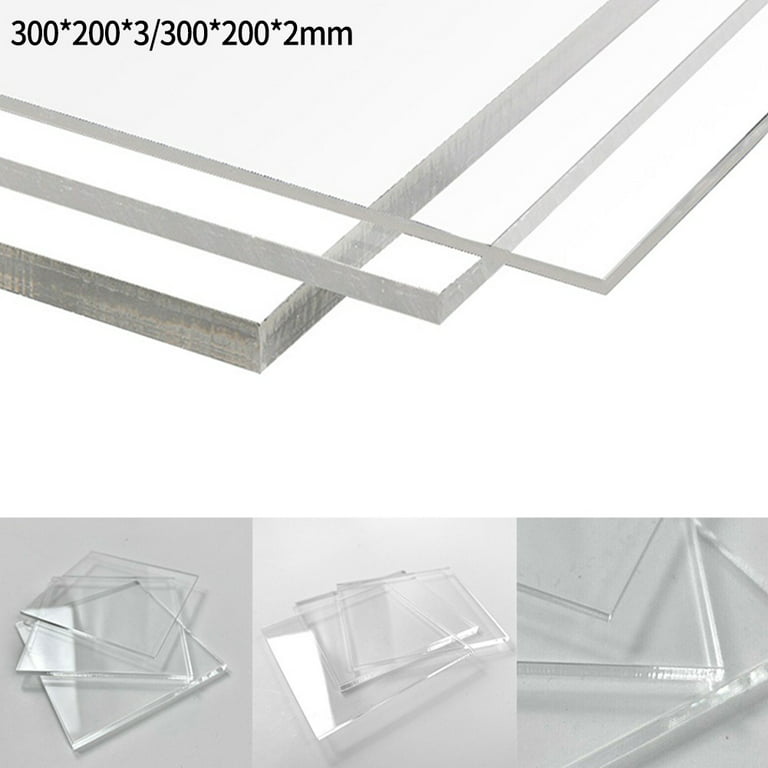 Clear Acrylic Sheet 2mm Thick 200mm×300mm Plastic Sheet Pvc Sheet