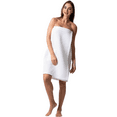 thumbnail image 2 of TowelSoft Women's Waffle Cotton Blend Body Wrap, Adjustable Closure (White), One Size, 2 of 5