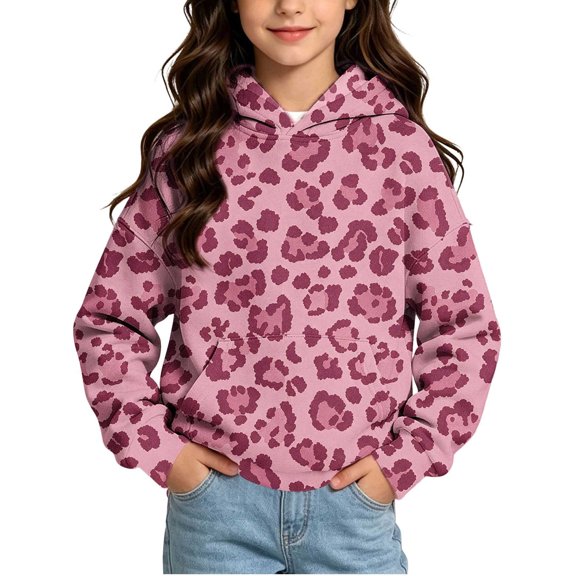 Txenfivo Girls Graphic Hoodie Pullover Fleece Long Sleeve Girls and Toddler's Cute Hooded Sweatshirt (3-14)