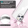 thumbnail image 5 of Compatible with iPhone 14 Pro Max Case, 3 in 1 Shockproof Military Protection Slim Cases Phone Covers Clear with 2 Glass Screen Protector for iPhone 14 Pro Max 6.7 inch- Rose Gold, 5 of 13