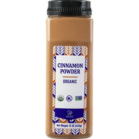 Soeos Organic Cinnamon Powder, 15 oz, Ground Cinnamon, Non-GMO, Kosher