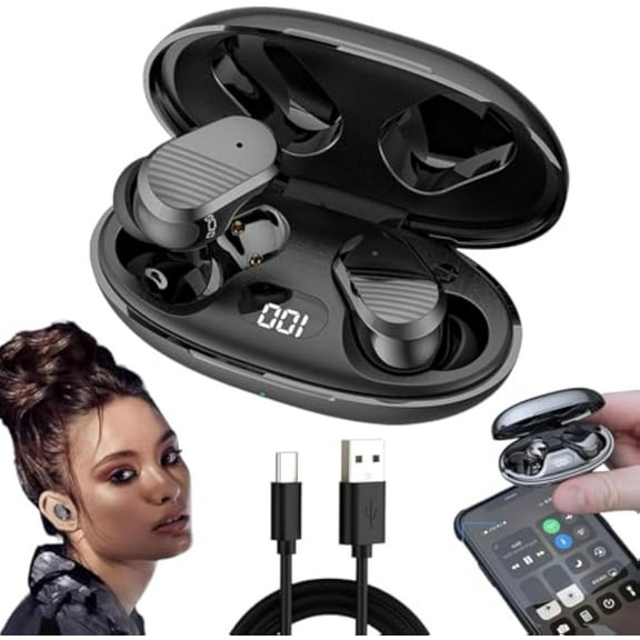 Echolabs Ear Buds 2025 New Edition, Echolabs Audio Earbuds Wireless Bluetooth, Echolabs Earbuds 2025, Noise Cancelling with LED Display for Sports Workout (1PCS)
