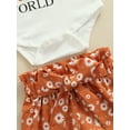 thumbnail image 5 of Newborn Infant Baby Girls Clothes Set Auntie Saying Letter Rompers Floral Daisy Pants Headband, 5 of 7