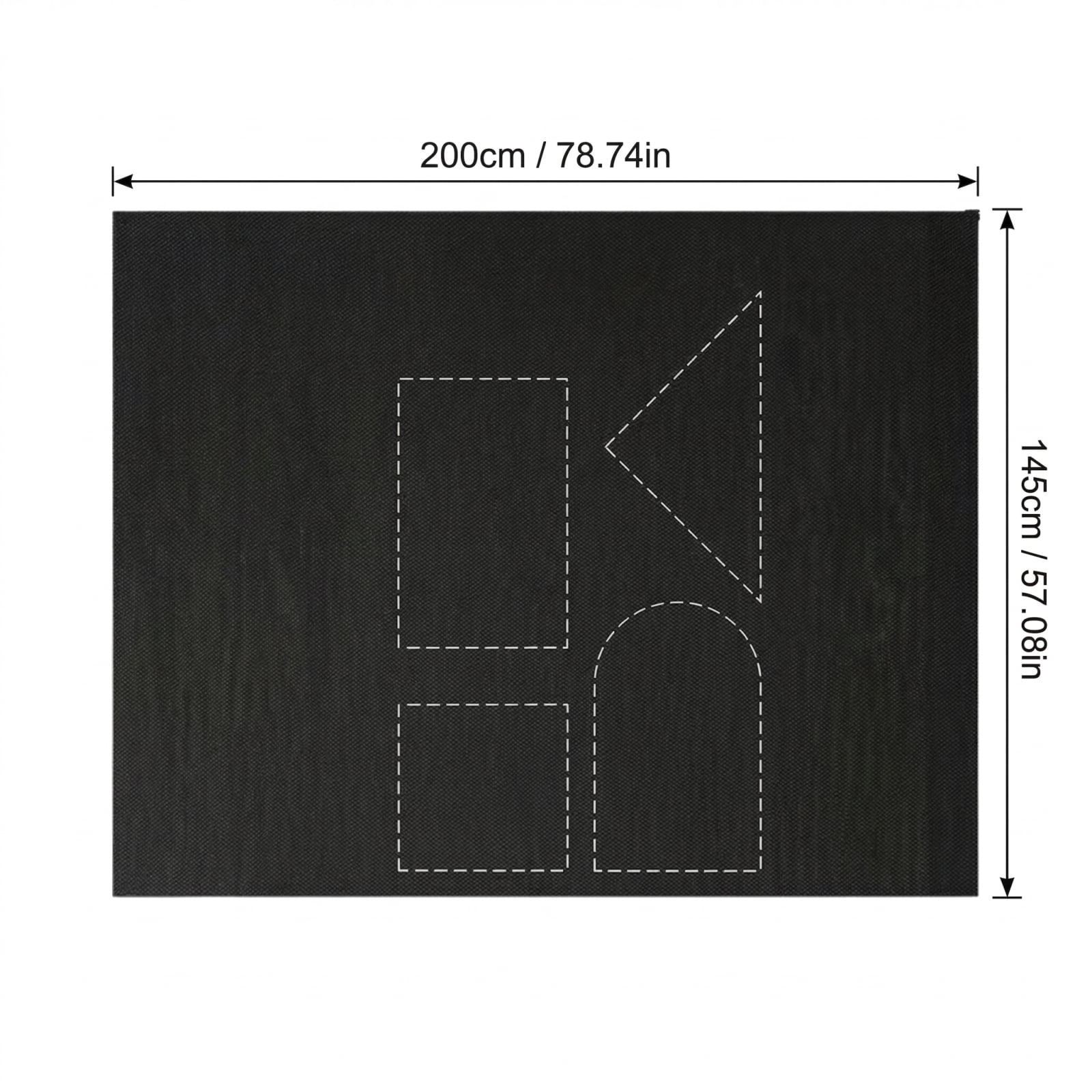 Magnetic Blackout Window Cover Portable No Drill Trimmable Black Out Blind for RV and Home Use 78X57 Inch
