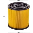 thumbnail image 6 of 2 Pack Replacement Filter Compatible with Vacmaster Shop Vac 5 to 20 Gallon, Vac Master VCFS Standard Disposal Cartridge Filters For Hart Wet/Dry Vacuums, 6 of 7