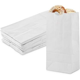 50 Count - White Paper Bags for Packing Lunch & Snacks - Blank White Lunch  Bags Paper for Arts & Crafts Projects