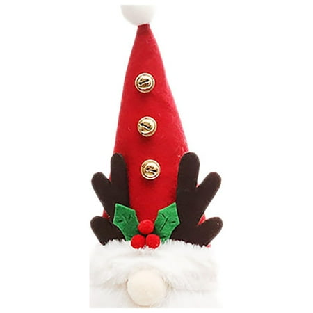 

REYYOISKA Christmas Decorations Doll Forest Man Red Bottle Set Santa Bottle Bag Table Dress Up Props
