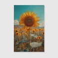 thumbnail image 2 of Sunflower Flower Canvas Wall Art 8x12 inches - Watercolor Vintage Sunflower Flower Wall Art Canvas for Farmhouse Bedroom Decor, 2 of 5