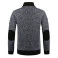 thumbnail image 3 of LoyisViDion Men's Fleece Sweater Knitwear for Autumn and Winter Thicken Warmth Casual Gray 6(M), 3 of 6