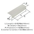 thumbnail image 2 of Amerock Edge Pulls 5-1/16 inch (128mm) Center-to-Center Satin Nickel Cabinet Edge Pull, 10 Pack, 2 of 4