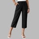 thumbnail image 2 of Pantalones de Cintura Elásticos de Pierna Ancha para Mujeres Trabajo Casual Pata Ancha Recortada Viaje Senderismo con Bolsillos Pantalon, 2 of 9
