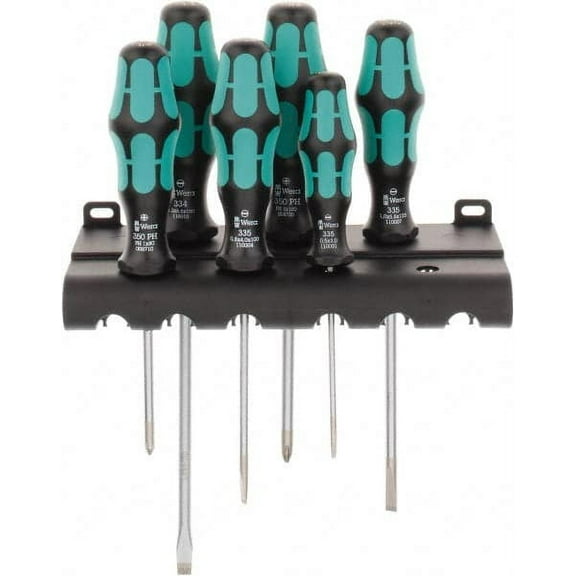 Wera 6 Piece Slotted & Phillips Screwdriver Set
