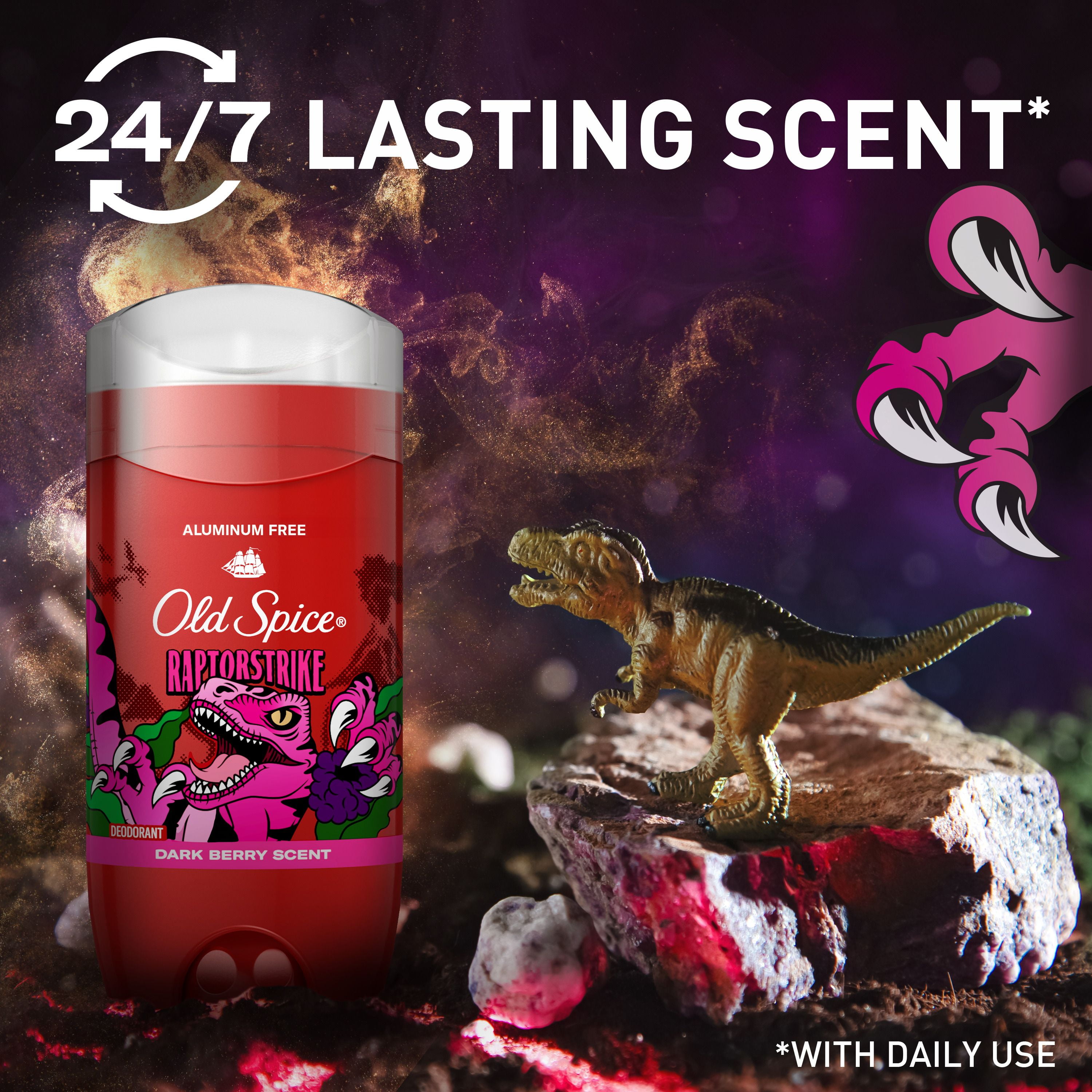 Old Spice Aluminum Free Deodorant for Men, Raptorstrike, 48 Hr. Protection, 85G