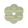 thumbnail image 7 of 13 Inch Round Placemats Set of 6, Sage Green Morocco Non Slip Heat Insulation PP Table Mats, Ocean Yellow Nautical Anchor Stripe Washable Place Mats for Kitchen Dining Party Table Decor, 7 of 7
