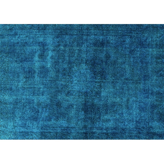 Ahgly Company Indoor Rectangle Abstract Light Blue Modern Area Rugs, 8' x 12'