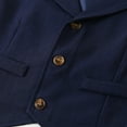 thumbnail image 6 of YONGHS Baby Toddler Boys Gentleman Suit Long Sleeve Bow Tie Dress Shirt + Tuxedo Vest + Pants Suits Navy Blue 3-4, 6 of 7