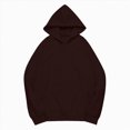 thumbnail image 4 of Towmus Hoodies for Women Drawstring Casual Long Sleeve Pullover Tops Solid Color Hooded Sweatshirt with Pocket S-4XL, 4 of 5