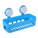 thumbnail image 1 of Organizador con ventosa para artículos esenciales de ducha, caja de almacenamiento para baño de pared de color azul, 1 of 3