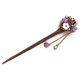 thumbnail image 1 of Elegante palillo de cabello de madera Vintage Pin de pelo de bronce Pin de la flor tradicional para las mujeres Estilo para el cabello (patrón aleatorio), 1 of 4
