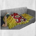thumbnail image 6 of Sophia Soft Flannel Fleece Throw Blanket, Most Popular Girls` Given Names in Western World Retro Comic, Cozy Plush for Indoor and Outdoor Use, 50" x 60", Yellow Red and Black, by Ambesonne, 6 of 6