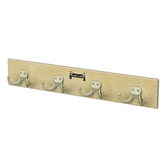 Wall Mount Coat Rail - 4 Hooks