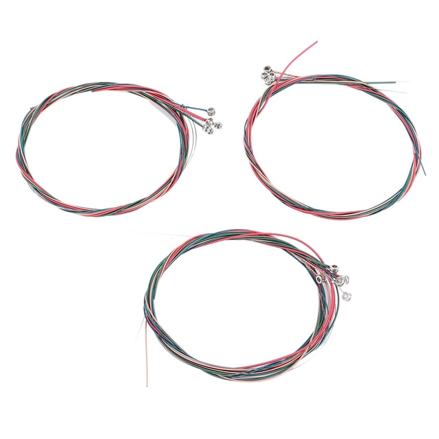 Musical Instrument Accessories, 0.008in To 0.047in Guitar Strings, Classic Guitar Acoustic Guitar Guitar Beginners Guitar Lovers For Folk Guitar 3Set Colorful Strings