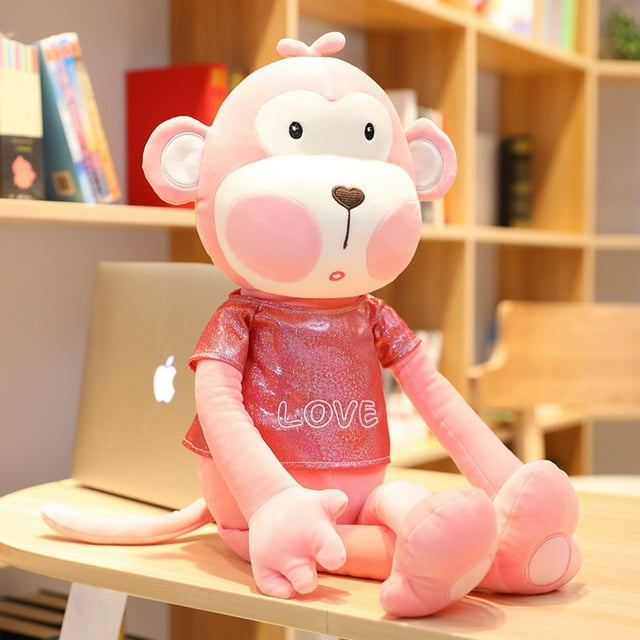 Large Monkey Stuffed Animal Plush Monkey Toy for Children(Pink,50cm)