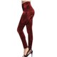 thumbnail image 3 of Leggings de mezclilla de imitación ajustados y elásticos, pantalones a la cadera, forro interior de poliéster, 3 of 6