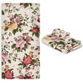 thumbnail image 7 of SKYSONIC 3 Pack Towel Floral Pattern Cotton Bath Towel Set (1 Bath Towel, 1 Hand Towel, 1 Washcloth) for Bathroom, Super Soft and Quick Dry Towels, 7 of 7