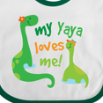 thumbnail image 4 of Inktastic My Yaya Loves Me Grandson Dinosaur Boys Baby Bib, 4 of 4