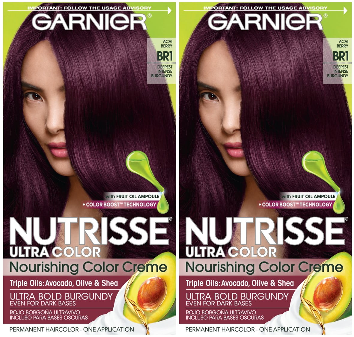 Garnier nutrisse ultra color nourishing hair color creme, br1 deepest inten...