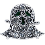Body Candy Womens 16G 316L Steel Clear Accent Ghost Labret Monroe Lip Ring Tragus Cartilage Stud 1/4