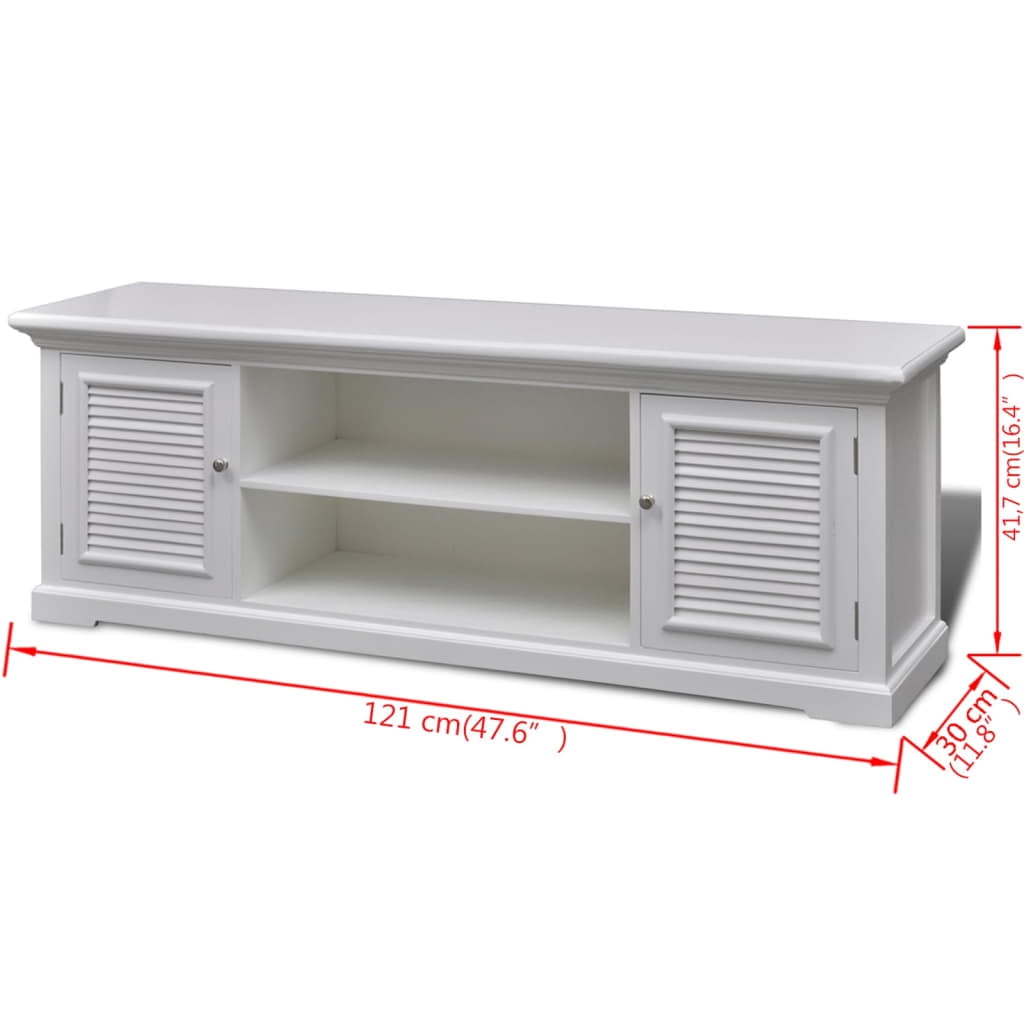 Kepooman Modern Farmhouse Sliding Grooved Door TV Stand for Living Room, White Kepooman Modern Farmhouse Sliding Grooved Door TV Stand for Living Room, White