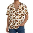 thumbnail image 1 of Balery Turkey And Thanksgiving3 Camisa Casual de Manga Corta con Botones para Hombre, Texturizada, Estilo Cubano, para Playa, Verano-3X-Large, 1 of 5