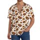 thumbnail image 1 of Balery Turkey And Thanksgiving3 Camisa Casual de Manga Corta con Botones para Hombre, Texturizada, Estilo Cubano, para Playa, Verano-4X-Large, 1 of 5
