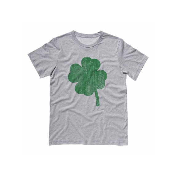 Vintage Shamrock St. Patrick's Day Shirt Medium Grey