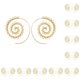 thumbnail image 3 of Minnieouse Earrings Round Stylish Spiral Ear Dangling Gold Exaggerated Dangle Jewelry Earring for Women Party Wedding Decoration Oro 10piezas Minnieouse CBP502458, 3 of 5