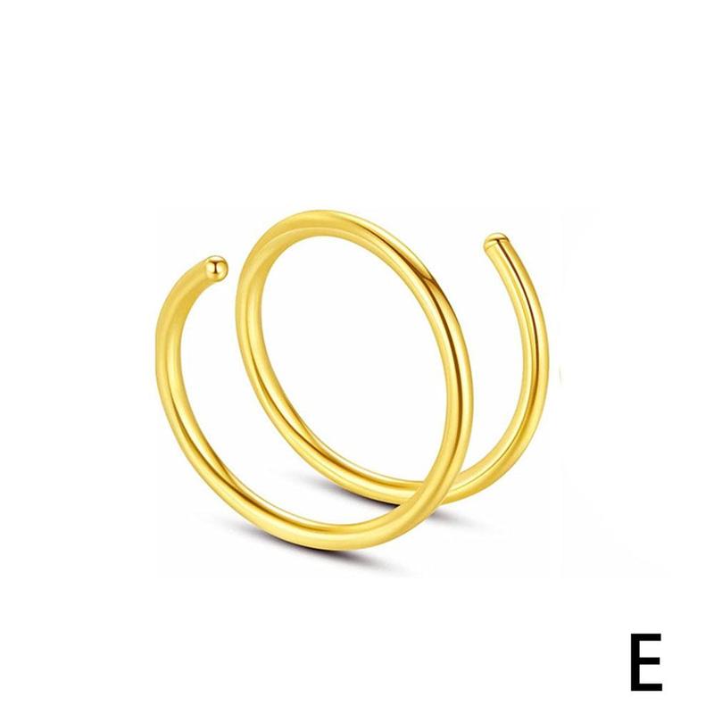 Double Nose Rings Hoops for Single Piercing,Nose Piercing Rings