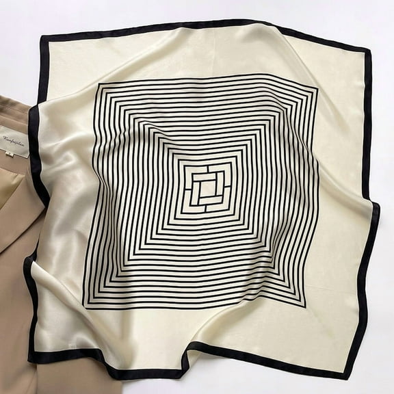 Silk Scarf for Women, 100% Mulberry Silk, 65x65cm Square, Head & Neck Scarf,65,As Picture