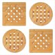 thumbnail image 1 of Posavasos de Bambú, Manteles Individuales de Bambú Resistentes al , Posavasos Cuadrados y Redondos Hechos de Madera, para , Ollas y Platos, 1 of 5