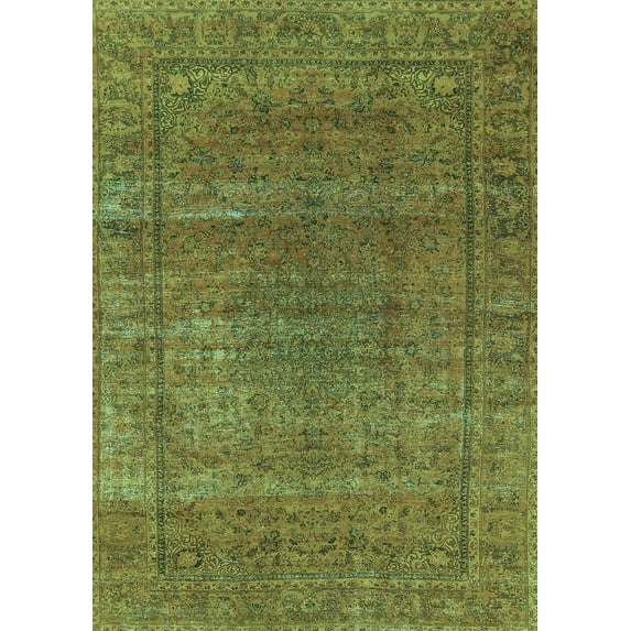 Ahgly Company Indoor Rectangle Oriental Light Blue Industrial Area Rugs, 4' x 6'