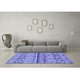 thumbnail image 3 of Ahgly Company Indoor Square Abstract Blue Modern Area Rugs, 3' Square, 3 of 4
