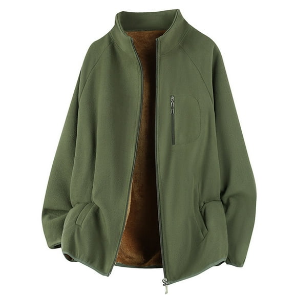 YueHuiYing Mens Solid Color Fall Shirt Long Sleeve Zip Casual with Pocket Fashion Sweatshirts