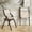 Beige-Walnut, variant on Farini Folding Dining Chairs Set of 2, Foldable Stackable Wooden Chairs with Woven Seat & Webbing Back for Kitchen, Dining Room, Beige-Walnut, PU Leather