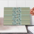 thumbnail image 2 of Flowers Cutting Board, Pastel Toned Horziontal Striped and Vintage Floral Ornaments, Decorative Tempered Glass Cutting and Serving Board, in 3 Sizes, by Ambesonne, 2 of 5